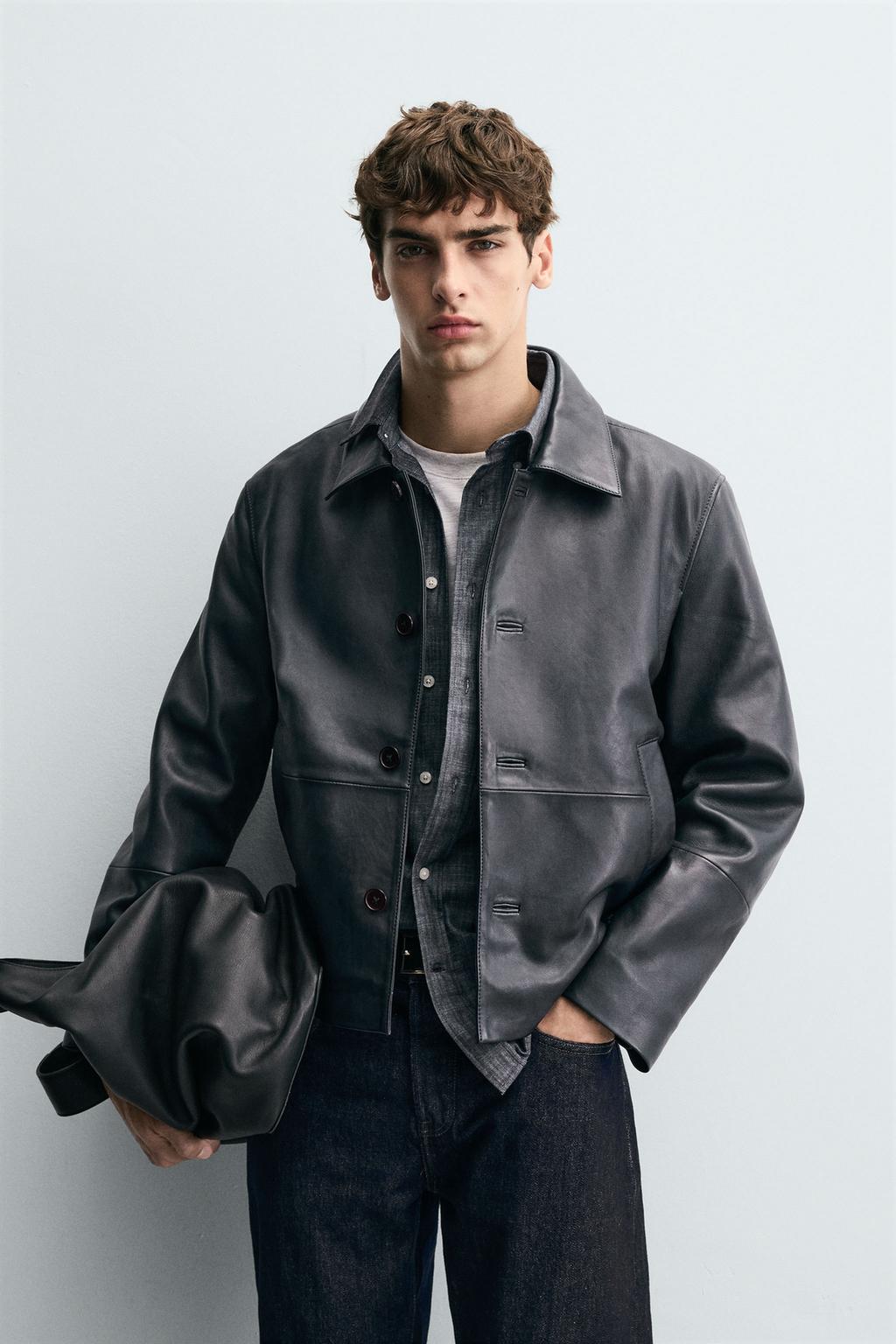 КОЖАНАЯ КУРТКА BOXY FIT