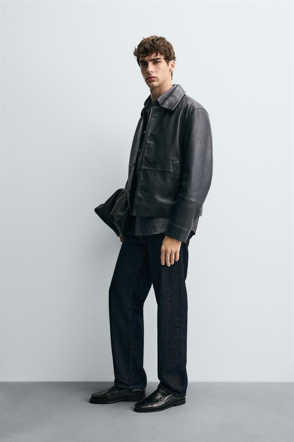 КОЖАНАЯ КУРТКА BOXY FIT