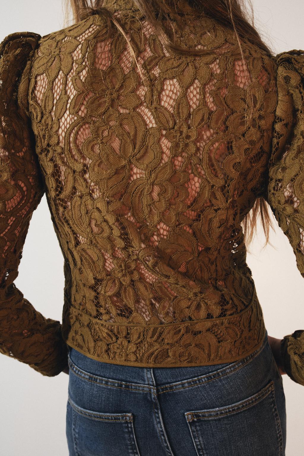 КРУЖЕВНАЯ КУРТКА С РУКАВАМИ-БУФАМИ — ZW COLLECTION