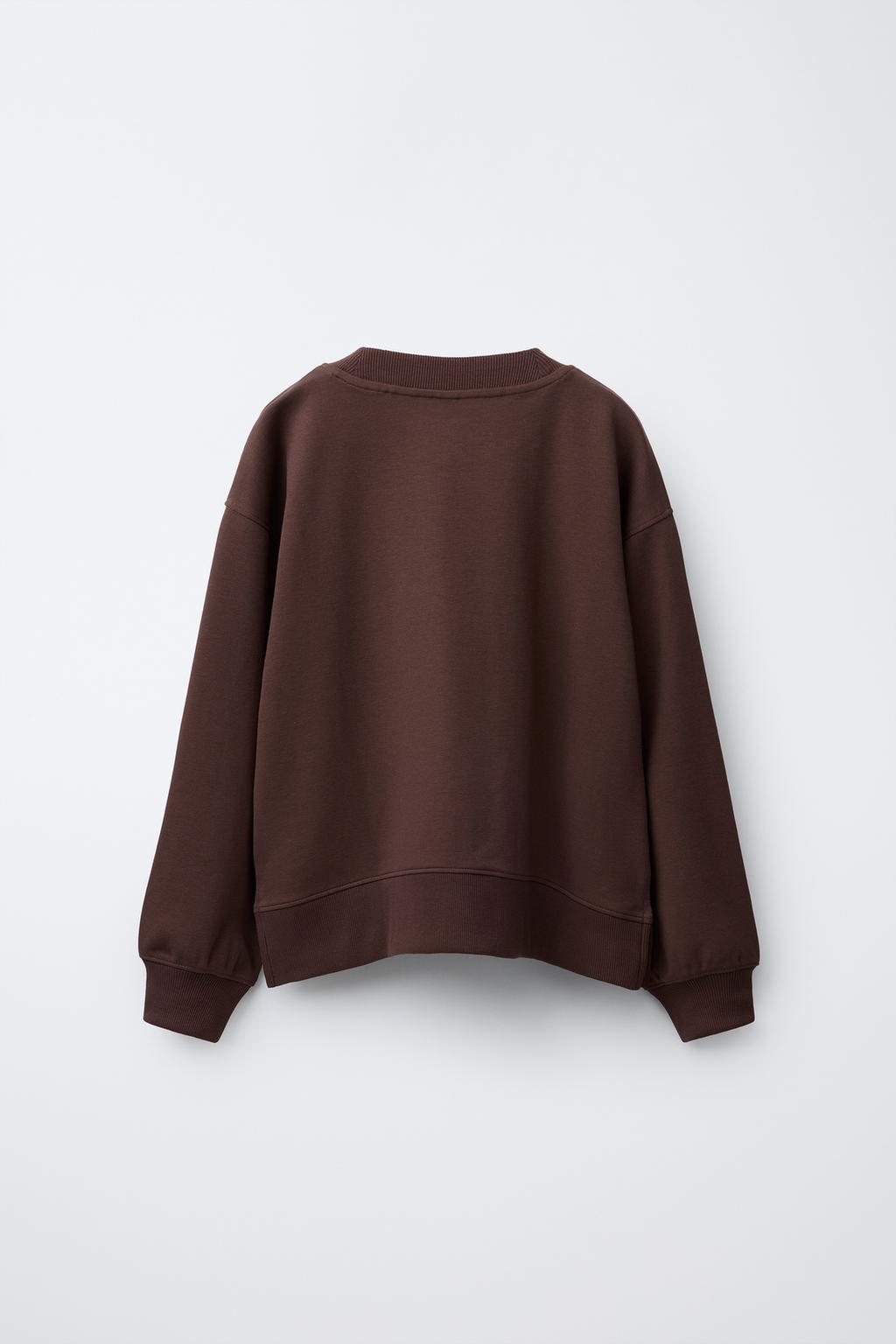 КОМПЛЕКТ ИЗ ТОЛСТОВКИ И БРЮК WIDE LEG ИЗ ФЛИСА, ОДНОТОННЫЙ