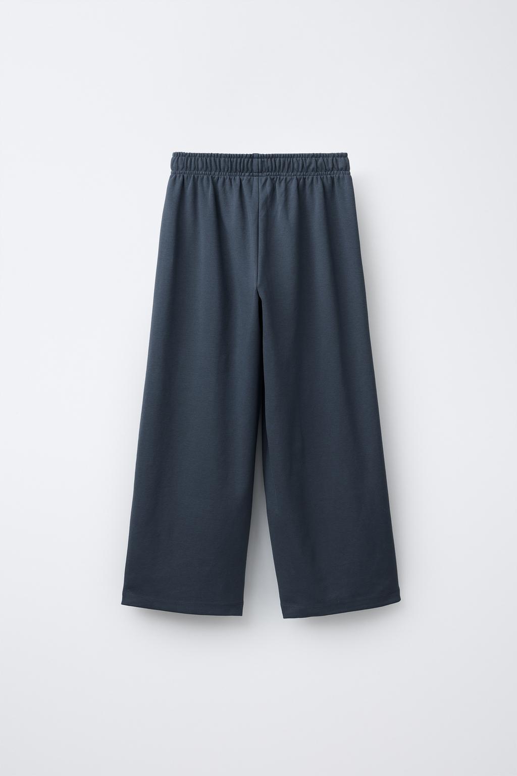 КОМПЛЕКТ ИЗ ТОЛСТОВКИ И БРЮК WIDE LEG ИЗ ФЛИСА, ОДНОТОННЫЙ