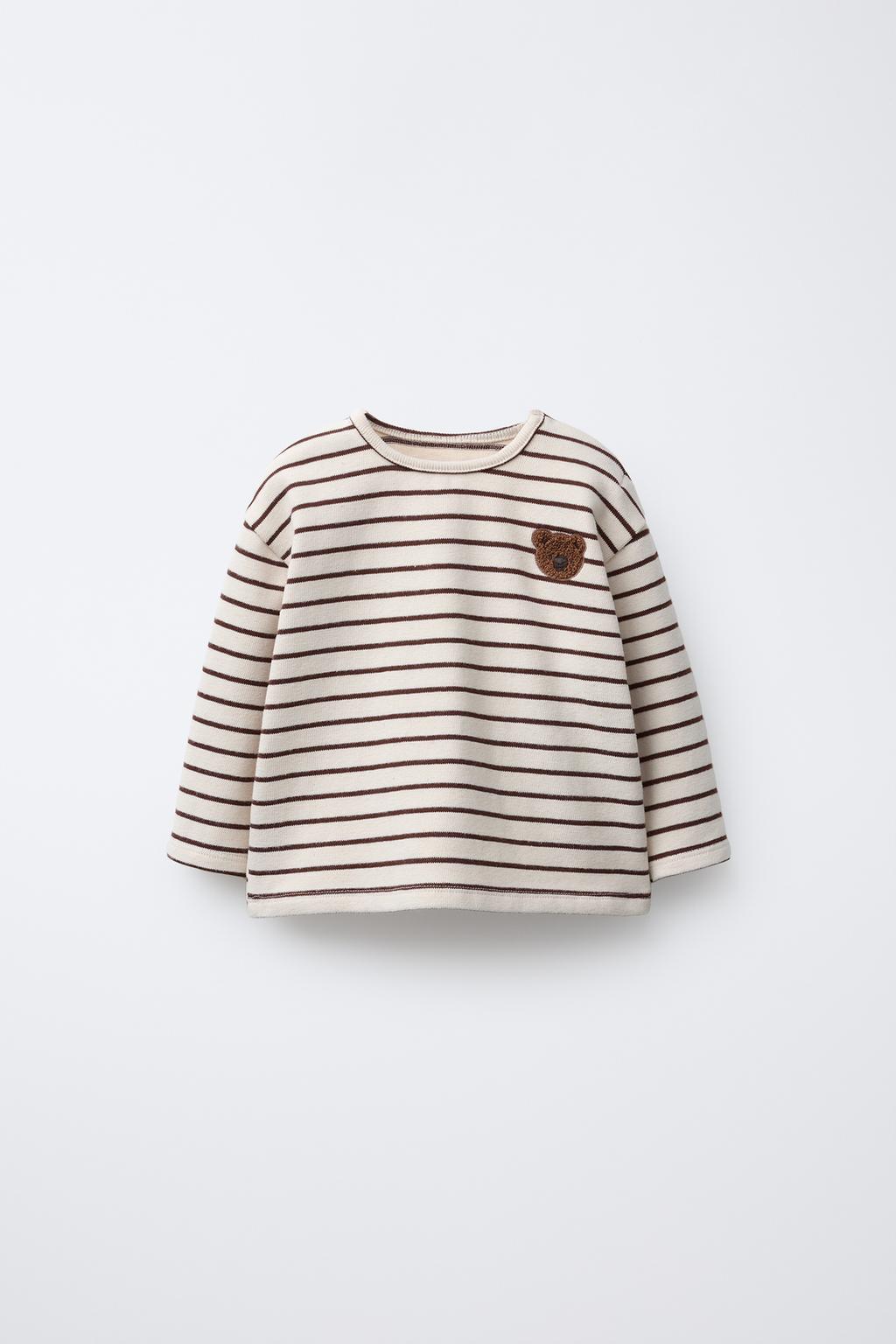 ФУТБОЛКА В ПОЛОСКУ С МИШКОЙ