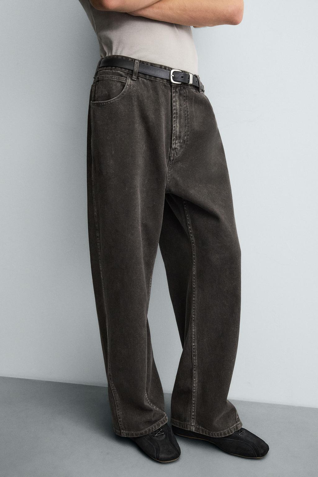 БРЮКИ RELAXED FIT СО СМЕЩЕННЫМ ШВОМ