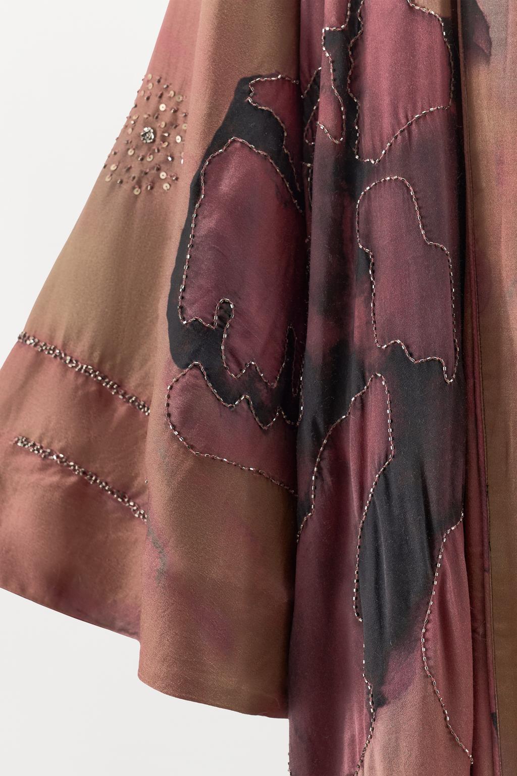 КИМОНО С ПРИНТОМ, БУСИНАМИ, LIMITED EDITION