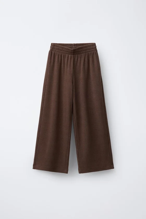 БРЮКИ WIDE LEG ИЗ МЯГКОЙ ТКАНИ
