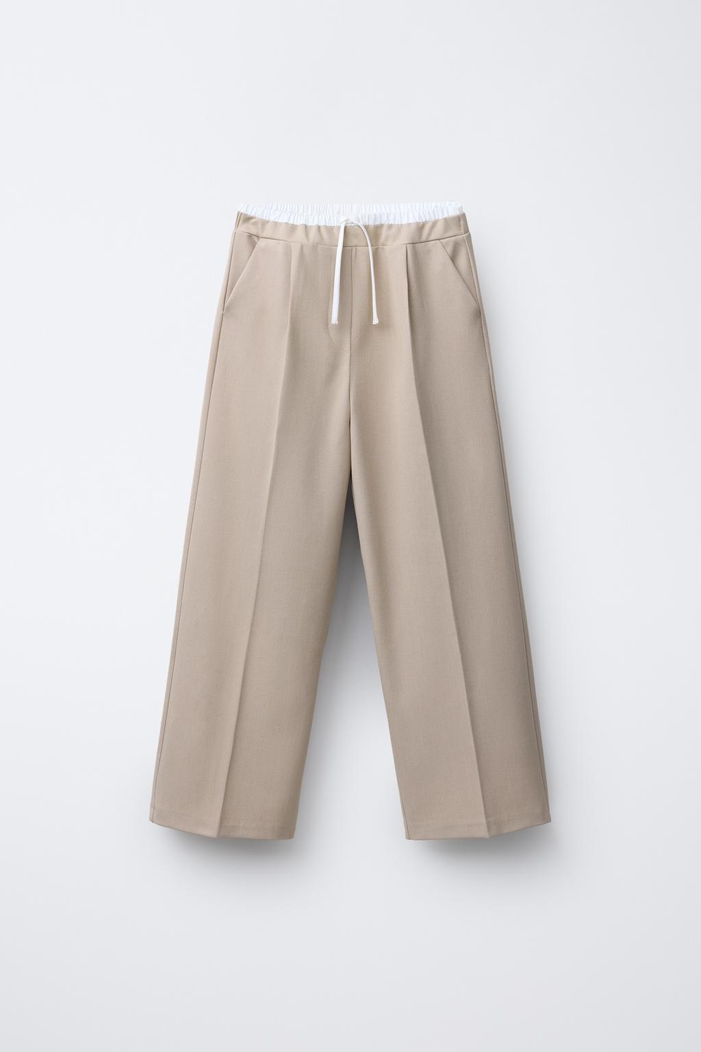 БРЮКИ WIDE LEG С ДВОЙНЫМ ПОЯСОМ