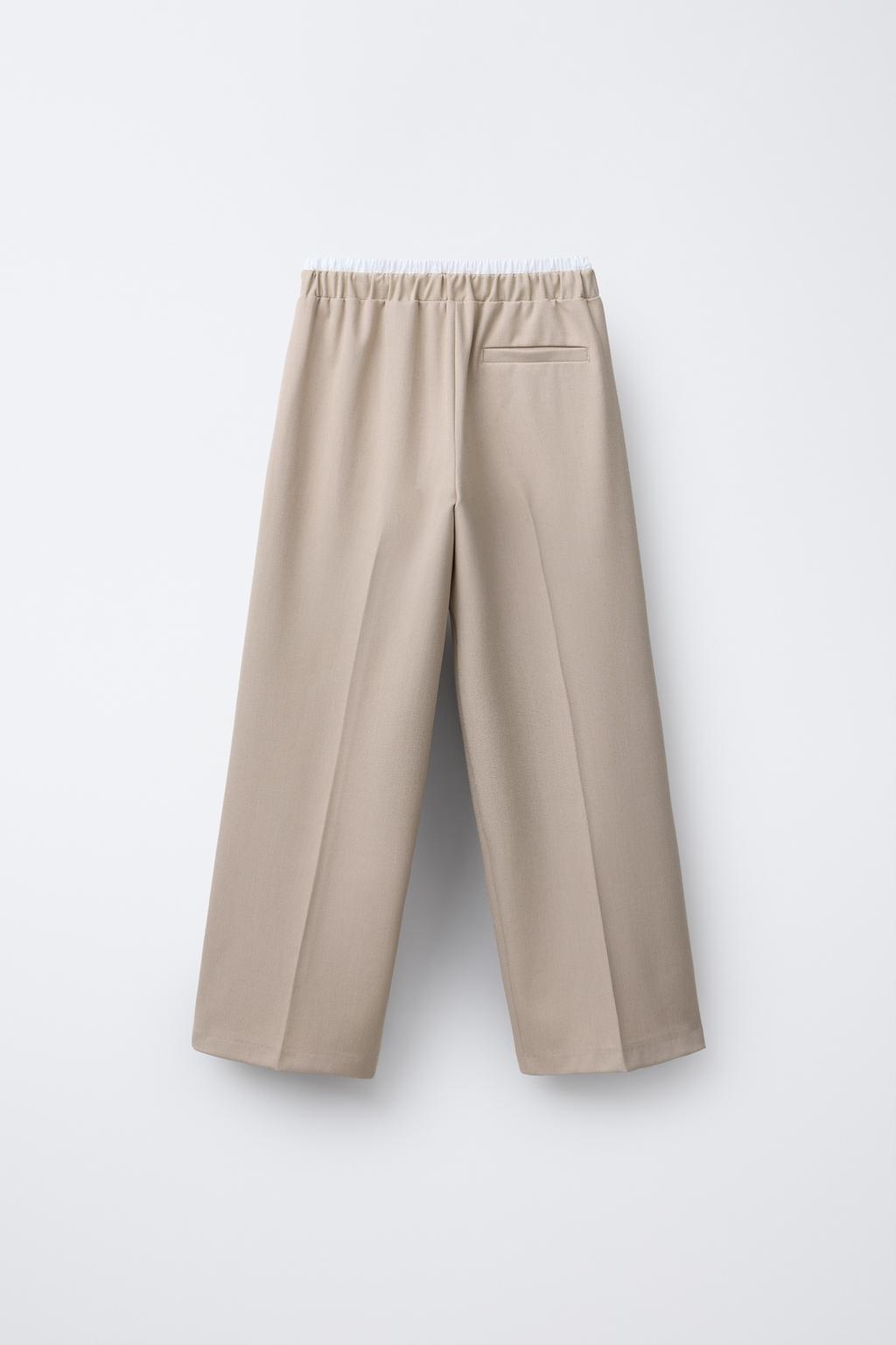 БРЮКИ WIDE LEG С ДВОЙНЫМ ПОЯСОМ