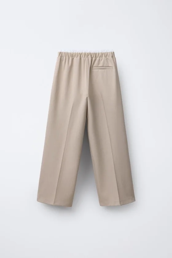 БРЮКИ WIDE LEG С ДВОЙНЫМ ПОЯСОМ