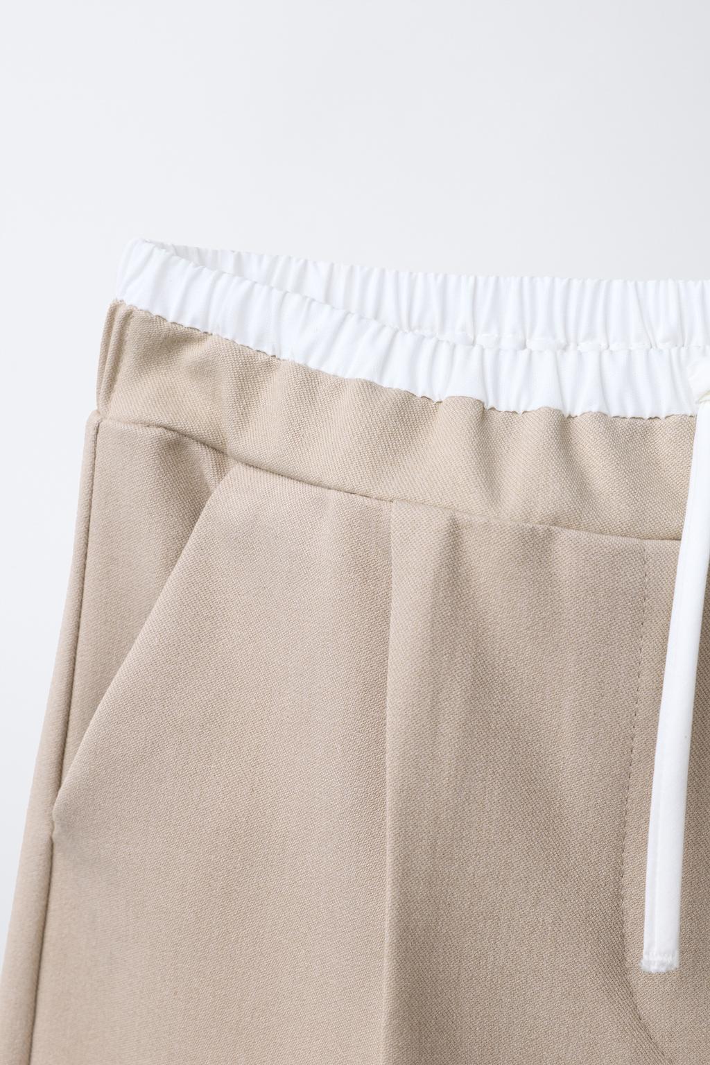 БРЮКИ WIDE LEG С ДВОЙНЫМ ПОЯСОМ