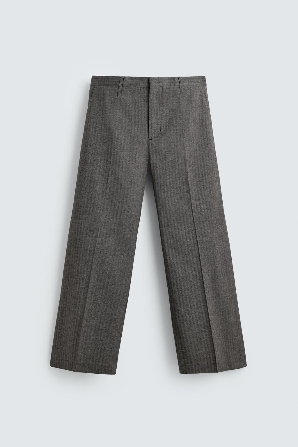 БРЮКИ FLARE FIT КОСТЮМНЫЕ В ЕЛОЧКУ