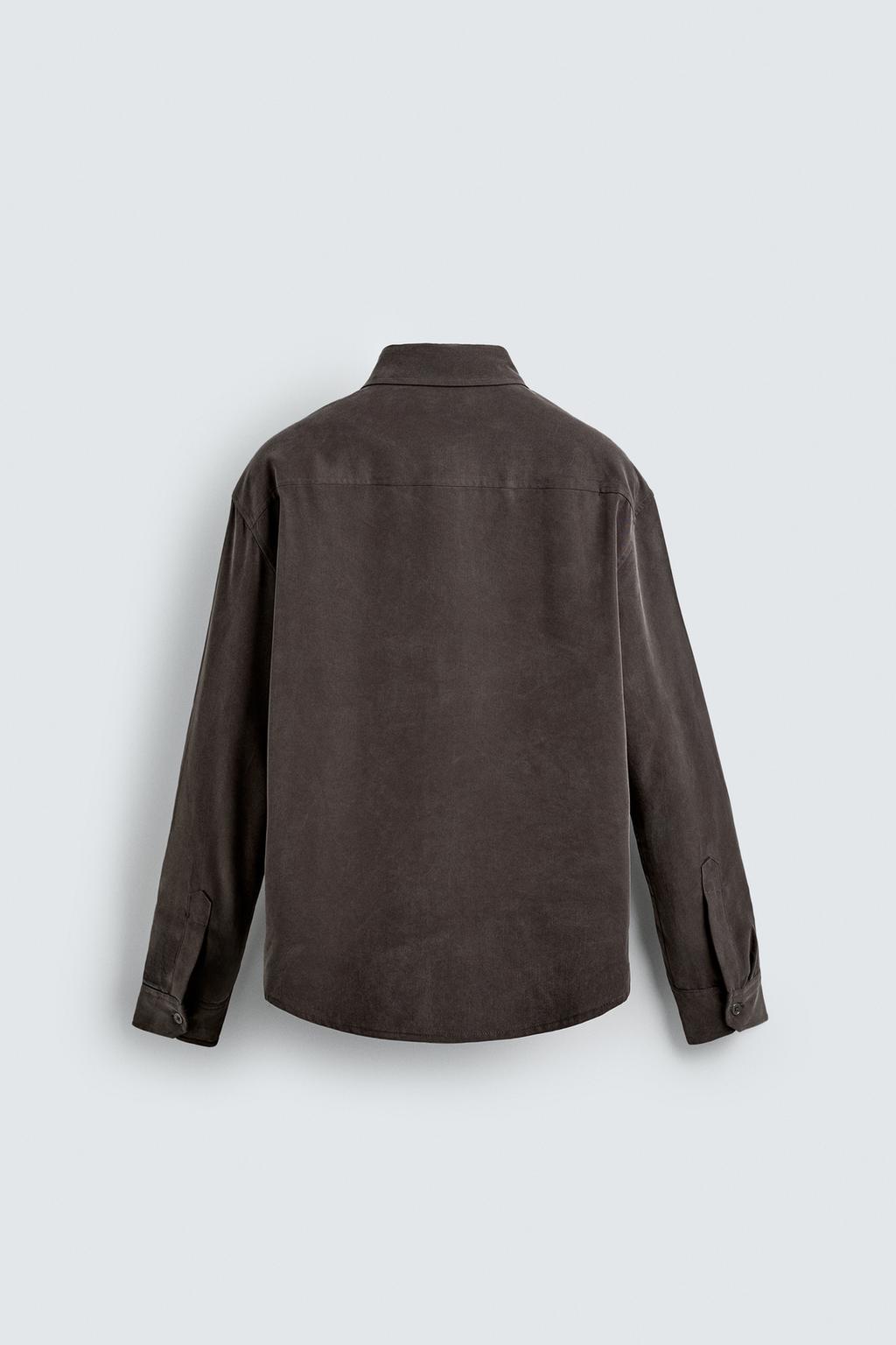 РУБАШКА RELAXED FIT ИЗ СТРУЯЩЕЙСЯ ТКАНИ