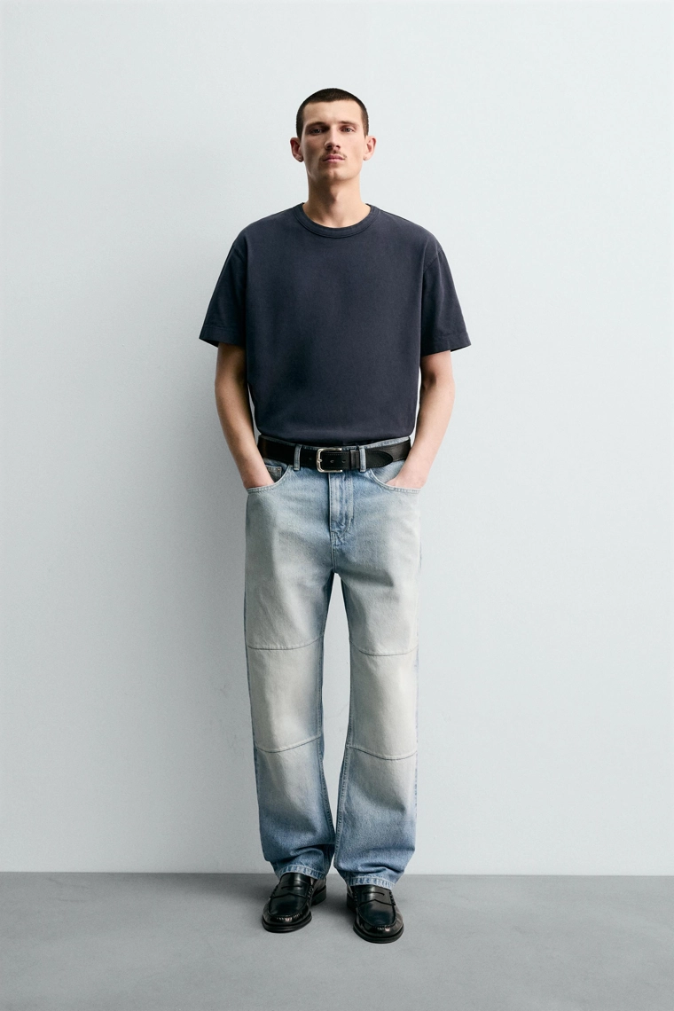 ДЖИНСЫ STRAIGHT FIT С ОТСТРОЧКОЙ