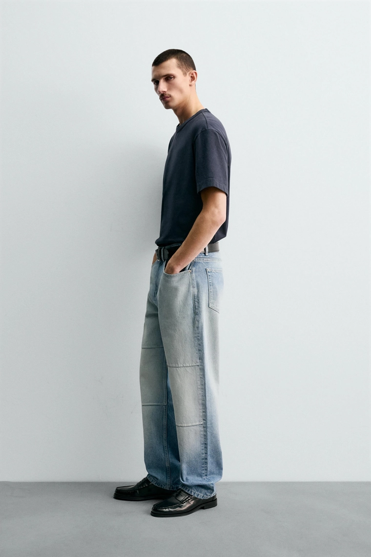 ДЖИНСЫ STRAIGHT FIT С ОТСТРОЧКОЙ