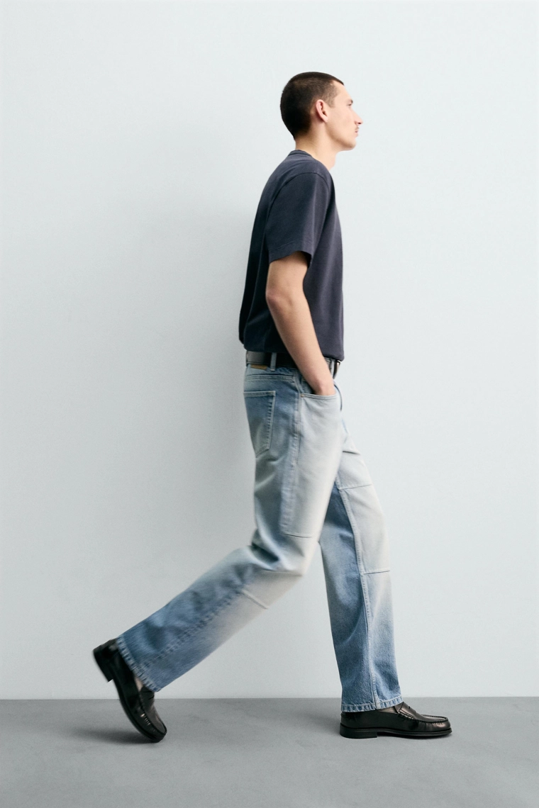 ДЖИНСЫ STRAIGHT FIT С ОТСТРОЧКОЙ