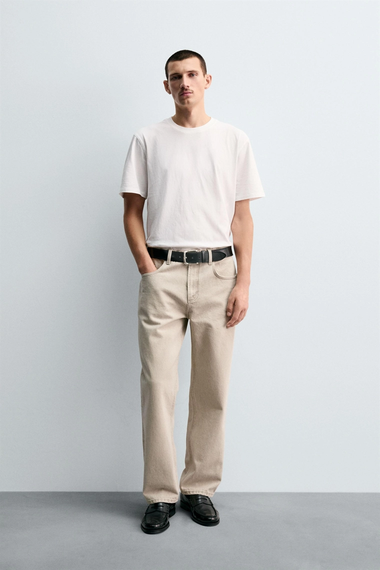 ДЖИНСЫ STRAIGHT FIT С ПРИНТОМ