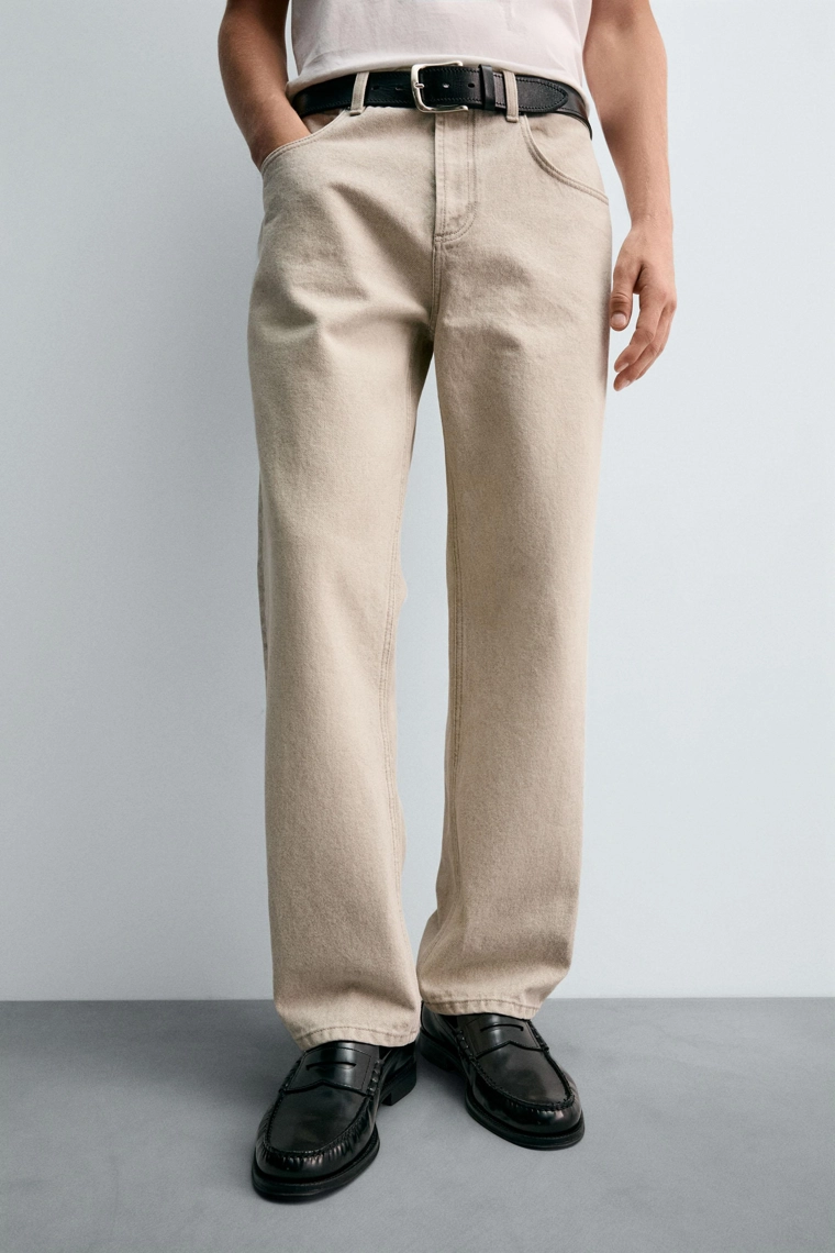 ДЖИНСЫ STRAIGHT FIT С ПРИНТОМ