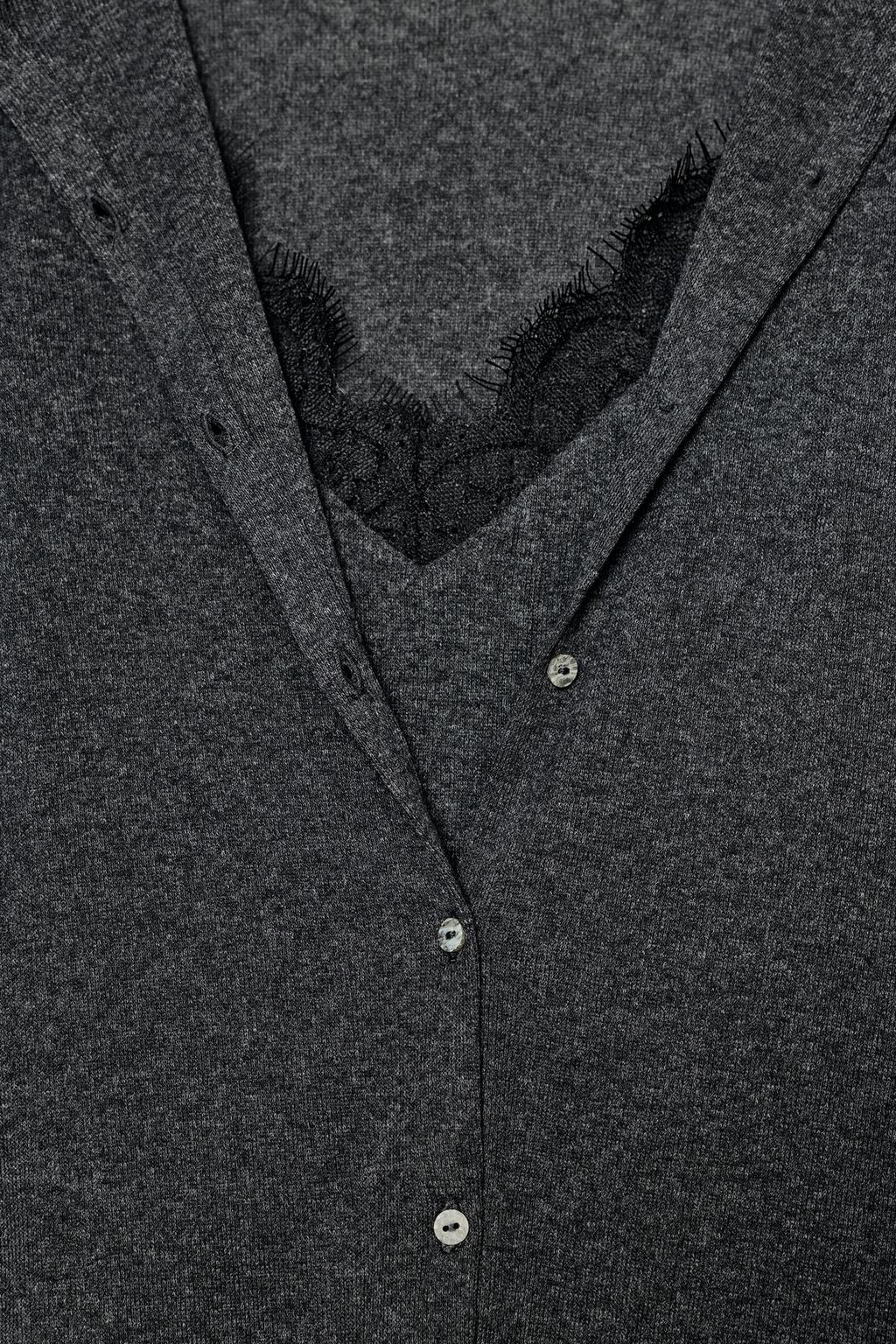 КОМБИНИРОВАННАЯ КУРТКА С КРУЖЕВНЫМ ТОПОМ