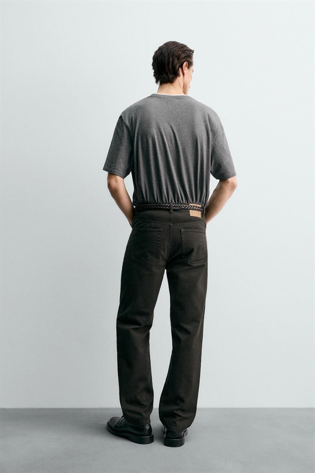 БРЮКИ STRAIGHT FIT ИЗ РЕЛЬЕФНОЙ ТКАНИ