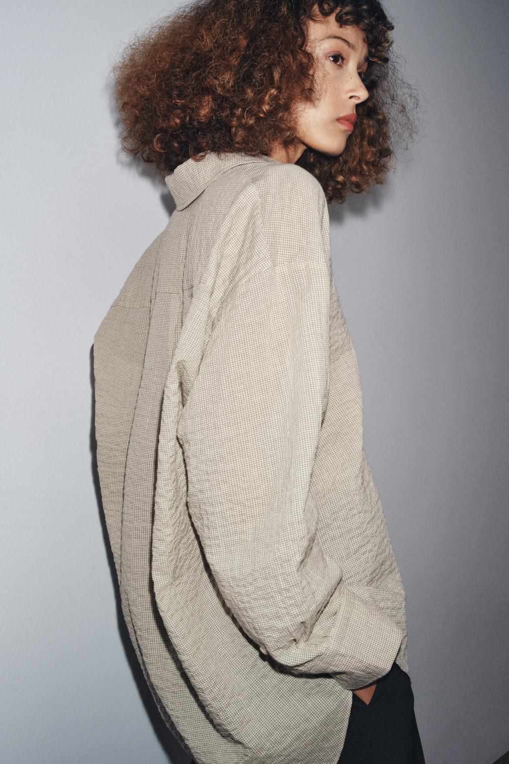 РУБАШКА OVERSIZE С ТЕКСТУРОЙ — ZW COLLECTION