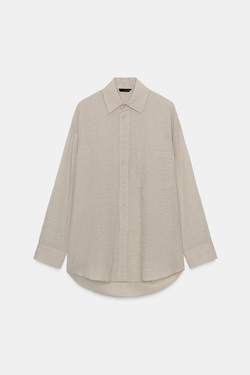РУБАШКА OVERSIZE С ТЕКСТУРОЙ — ZW COLLECTION