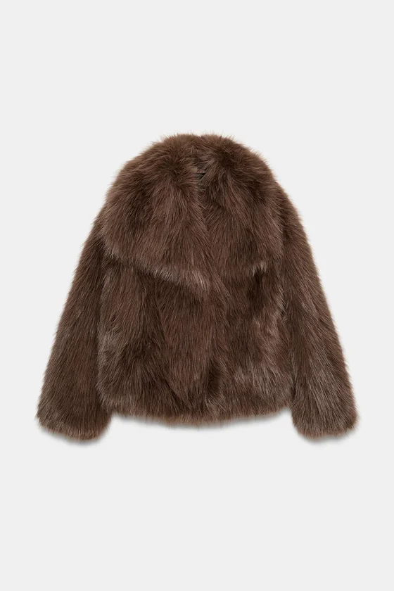 Шуба из искусственного меха zw collection