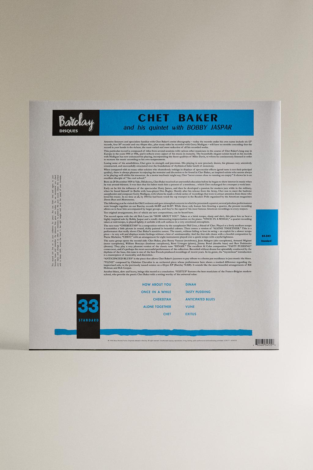 Винил chet baker and his quintet