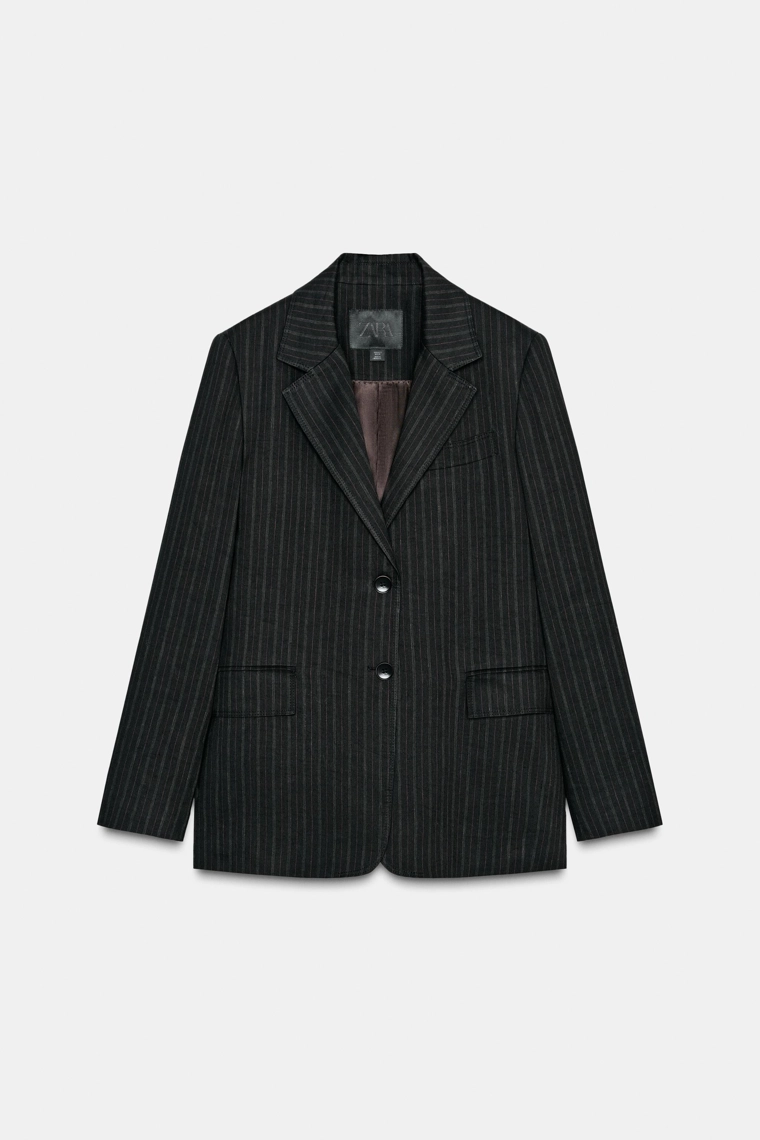 БЛЕЙЗЕР В ПОЛОСКУ С ЛЬНОМ — ZW COLLECTION