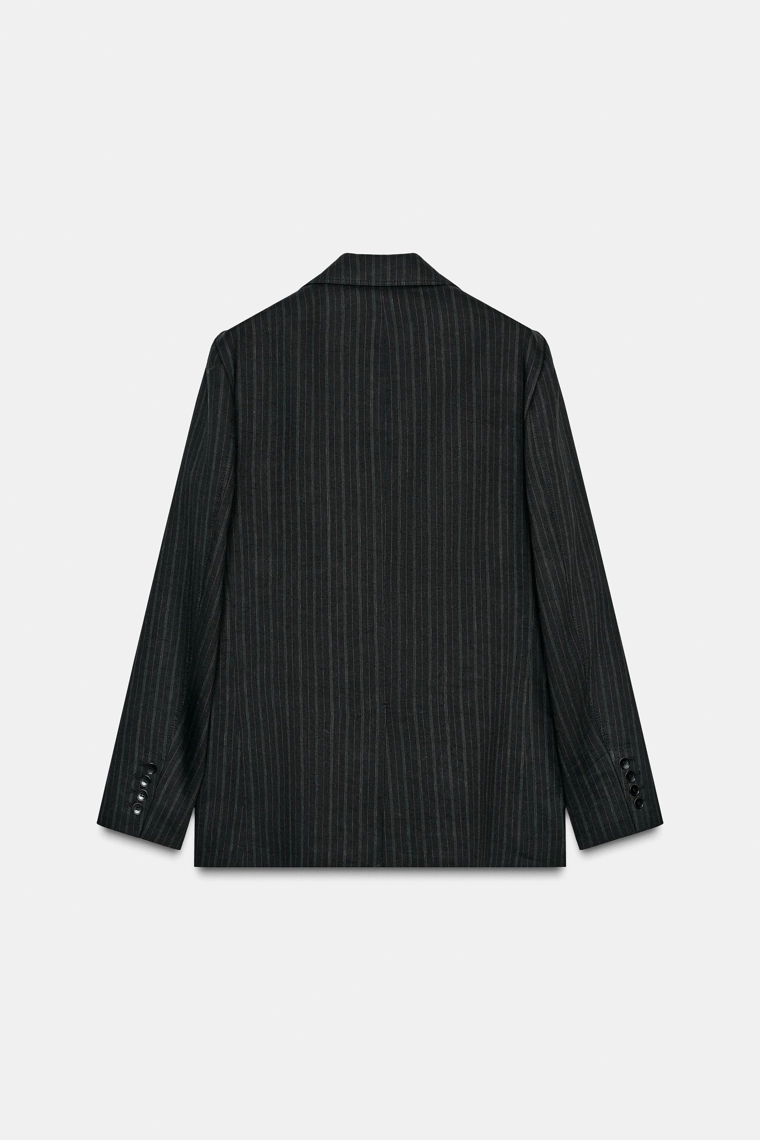 БЛЕЙЗЕР В ПОЛОСКУ С ЛЬНОМ — ZW COLLECTION