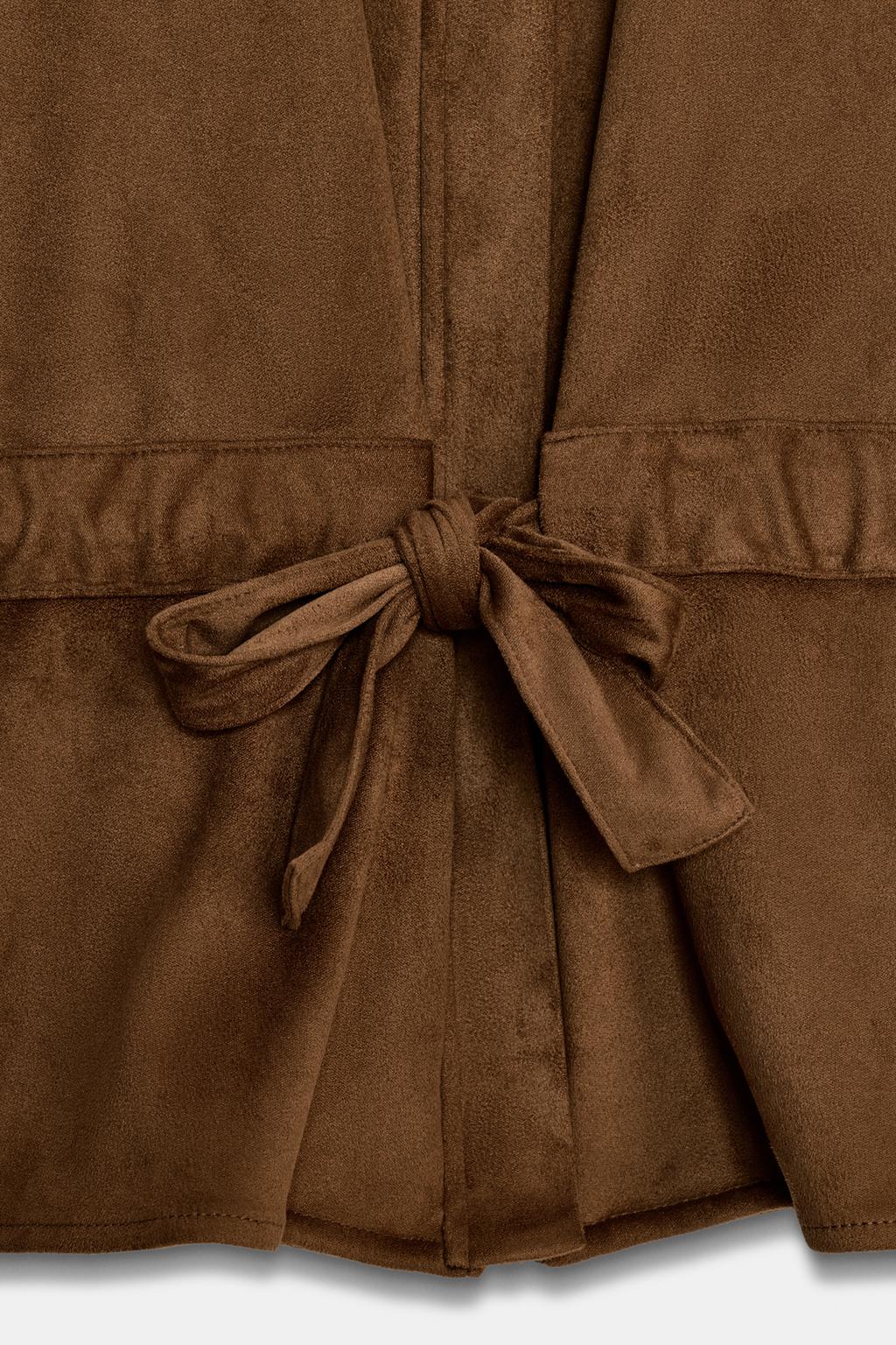 РУБАШКА САФАРИ ИЗ ИСКУССТВЕННОЙ ЗАМШИ