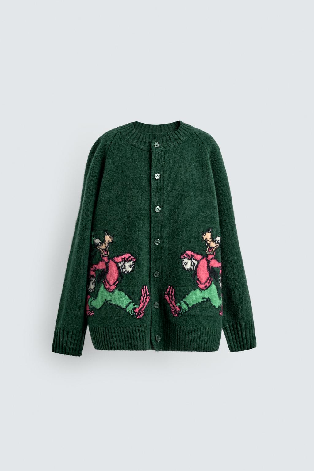 ШЕРСТЯНОЙ КАРДИГАН GOOFY HARRY LAMBERT FOR ZARA X DISNEY