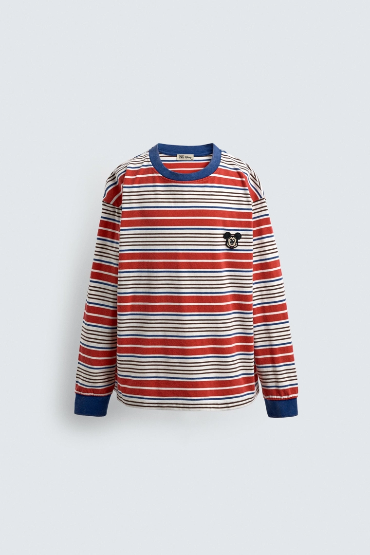 ФУТБОЛКА В ПОЛОСКУ С НАШИВКОЙ HARRY LAMBERT FOR ZARA X DISNEY