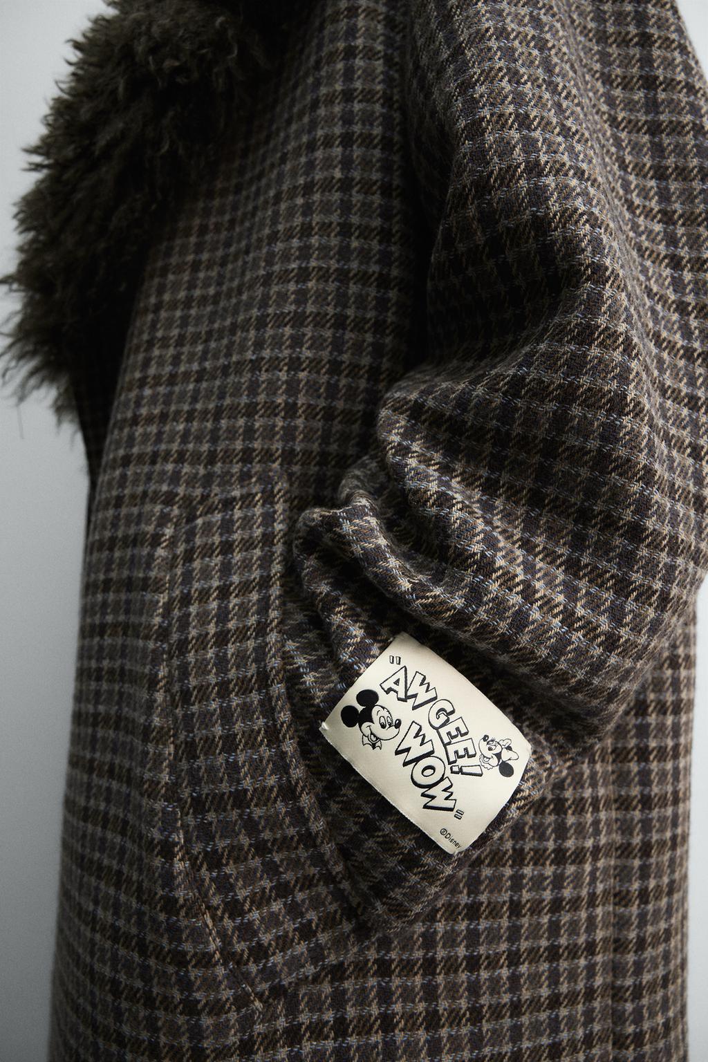 ПАЛЬТО В КЛЕТКУ HARRY LAMBERT ДЛЯ ZARA X DISNEY