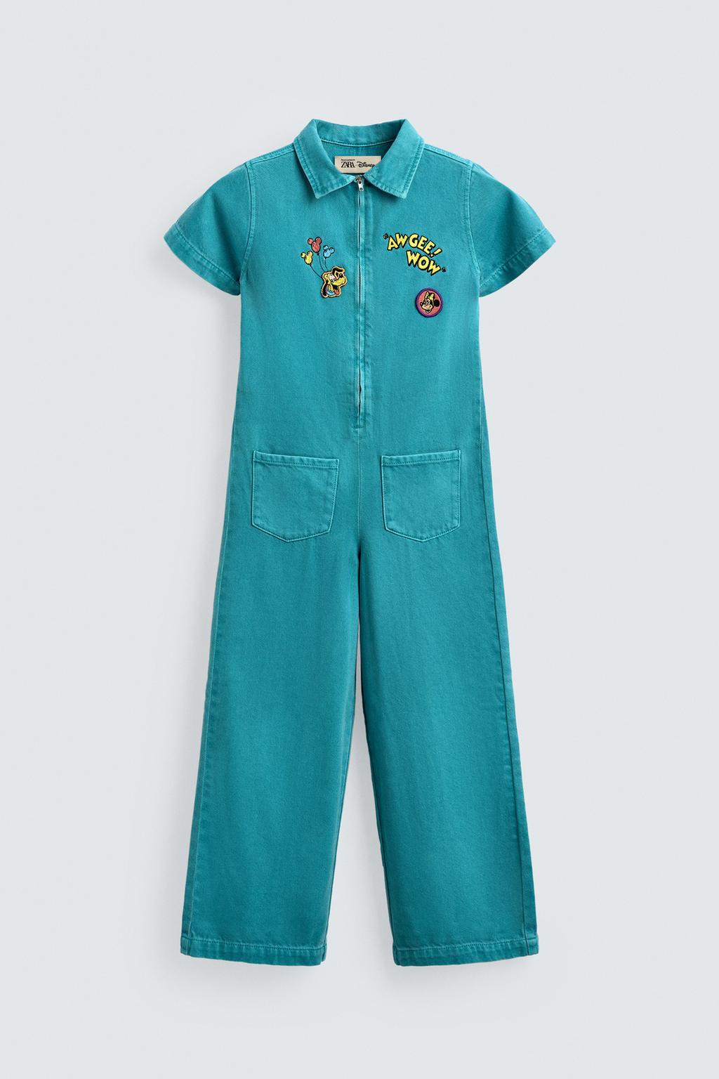 ДЖИНСОВЫЙ КОМБИНЕЗОН С ВЫШИВКОЙ И НАШИВКАМИ HARRY LAMBERT FOR ZARA X DISNEY