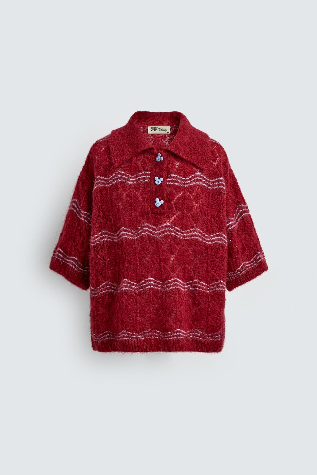 ВЯЗАНОЕ АЖУРНОЕ ПОЛО HARRY LAMBERT FOR ZARA X DISNEY