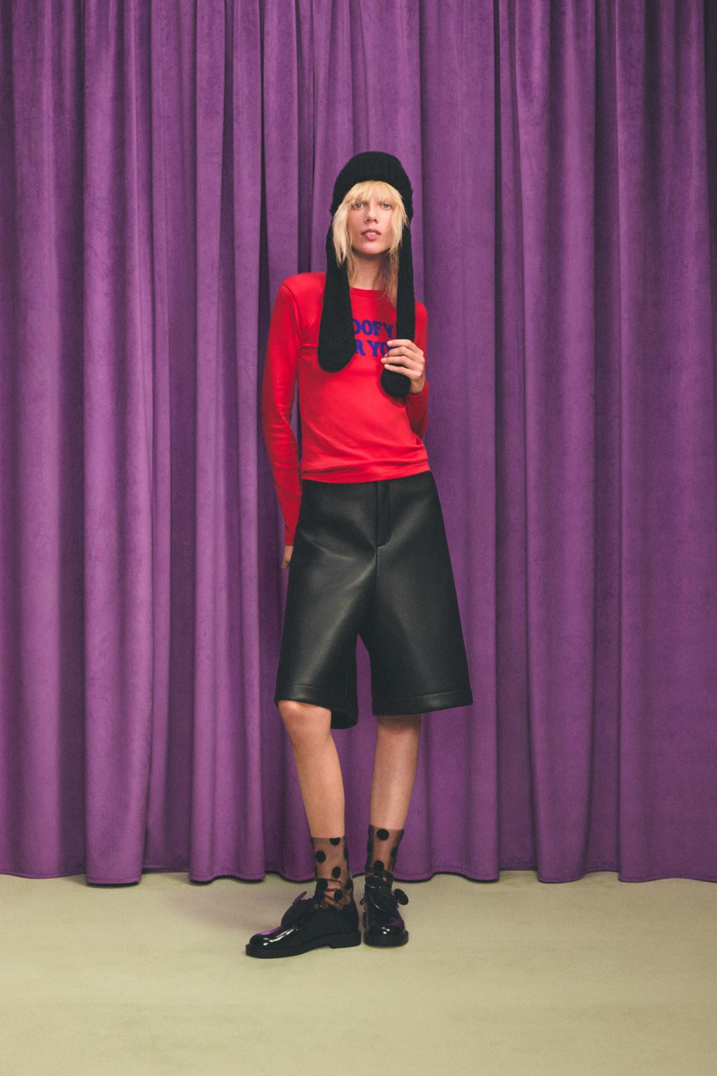 ВЫСОКИЕ НОСКИ ИЗ ТЮЛЯ В ГОРОШЕК HARRY LAMBERT FOR ZARA X DISNEY
