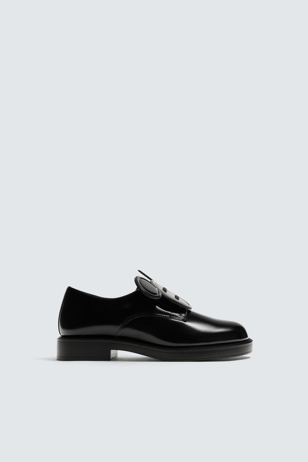 КОЖАНЫЕ ЛОФЕРЫ НА ШНУРКАХ HARRY LAMBERT FOR ZARA x DISNEY