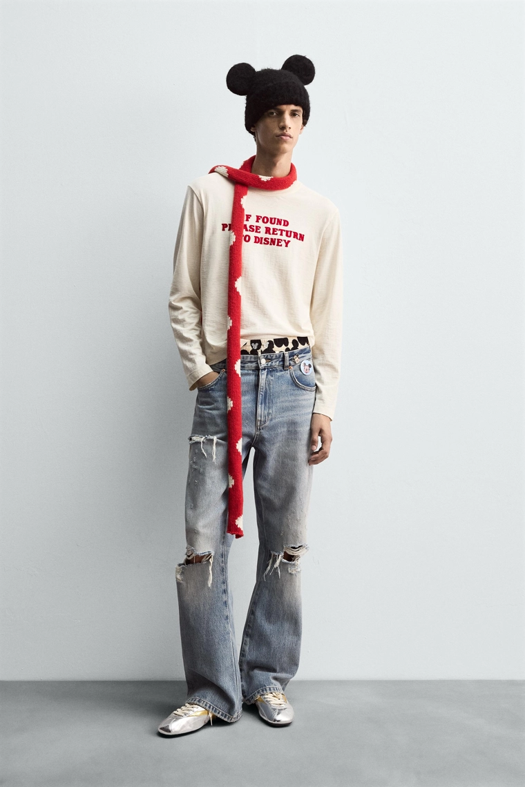 ФУТБОЛКА С ТЕКСТОМ HARRY LAMBERT FOR ZARA X DISNEY