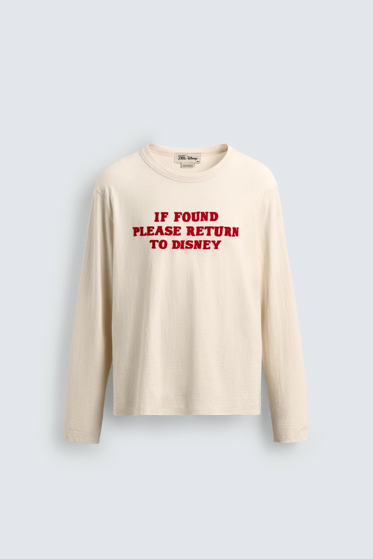 ФУТБОЛКА С ТЕКСТОМ HARRY LAMBERT FOR ZARA X DISNEY