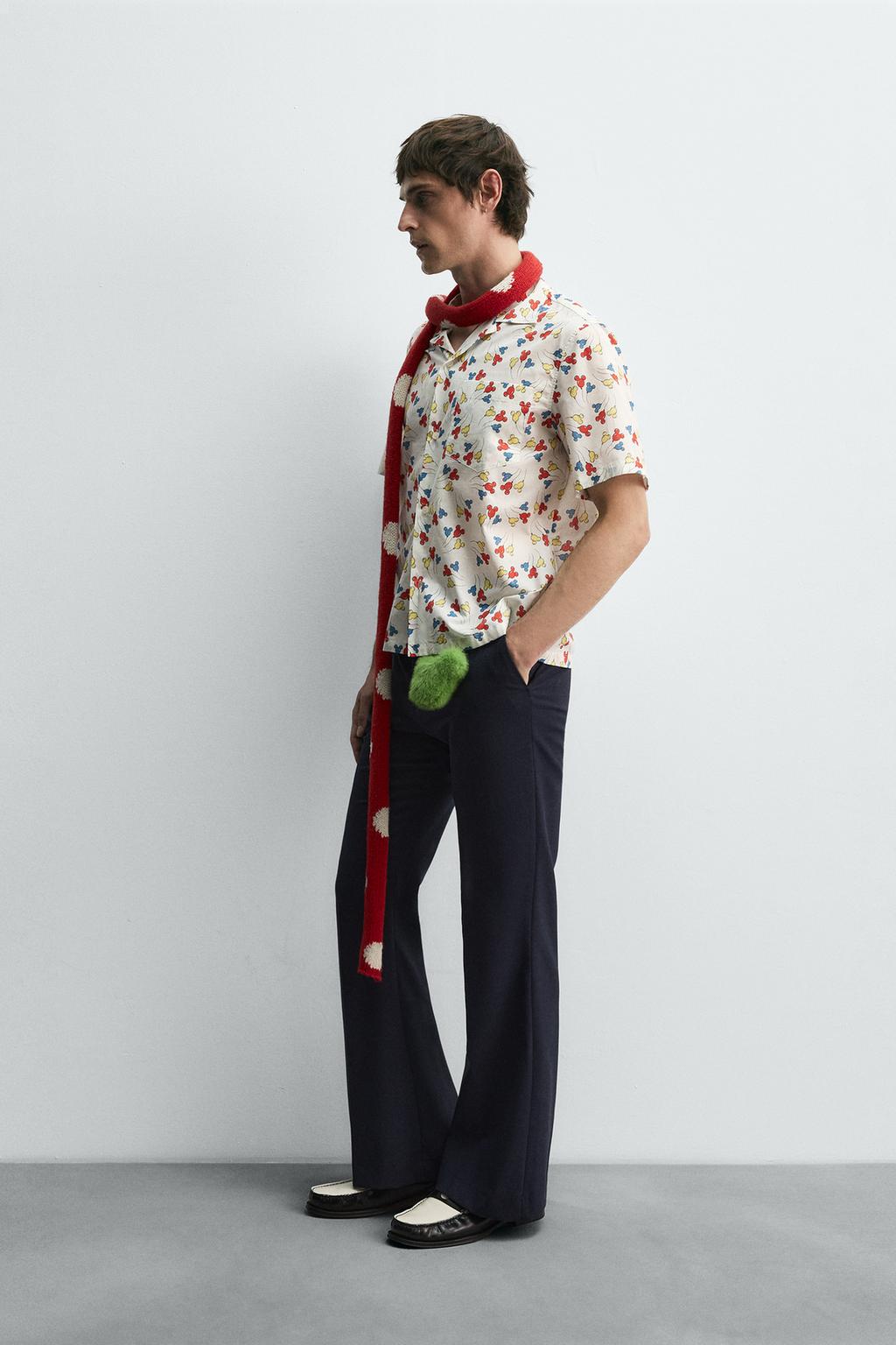 РУБАШКА С ШАРАМИ MICKEY MOUSE HARRY LAMBERT FOR ZARA X DISNEY