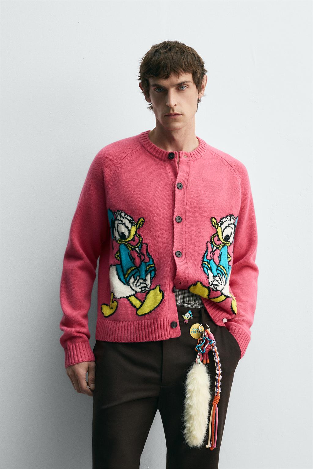 ШЕРСТЯНОЙ КАРДИГАН DONALD DUCK HARRY LAMBERT FOR ZARA X DISNEY