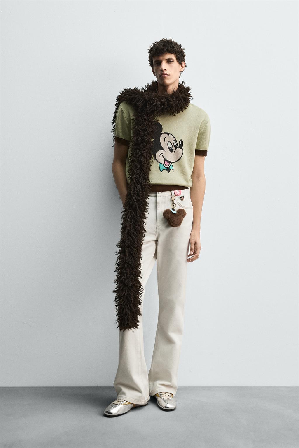 ВЯЗАНАЯ ФУТБОЛКА MICKEY MOUSE HARRY LAMBERT FOR ZARA X DISNEY