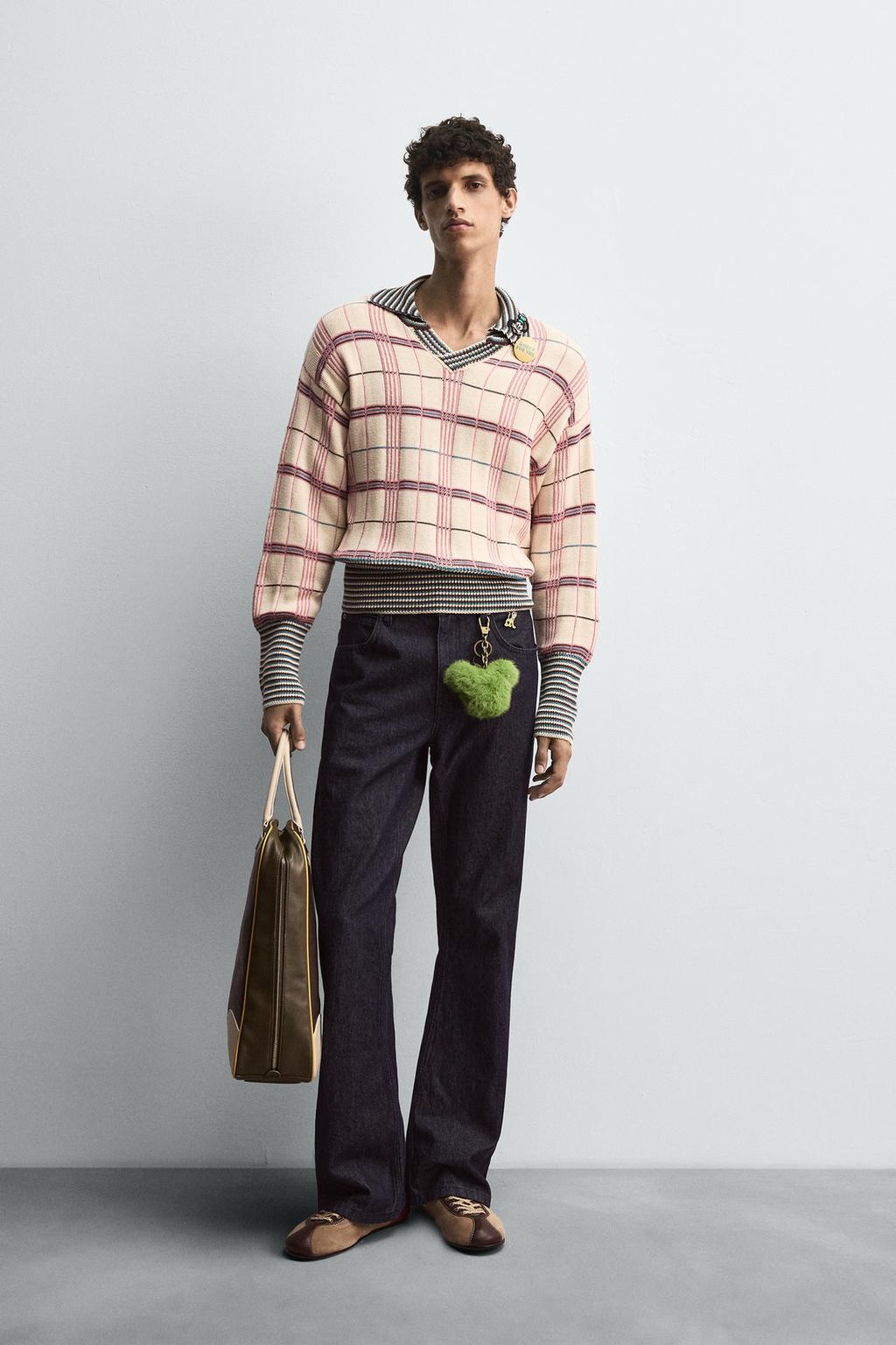 ЖАККАРДОВОЕ ТРИКОТАЖНОЕ ПОЛО В КЛЕТКУ HARRY LAMBERT FOR ZARA X DISNEY