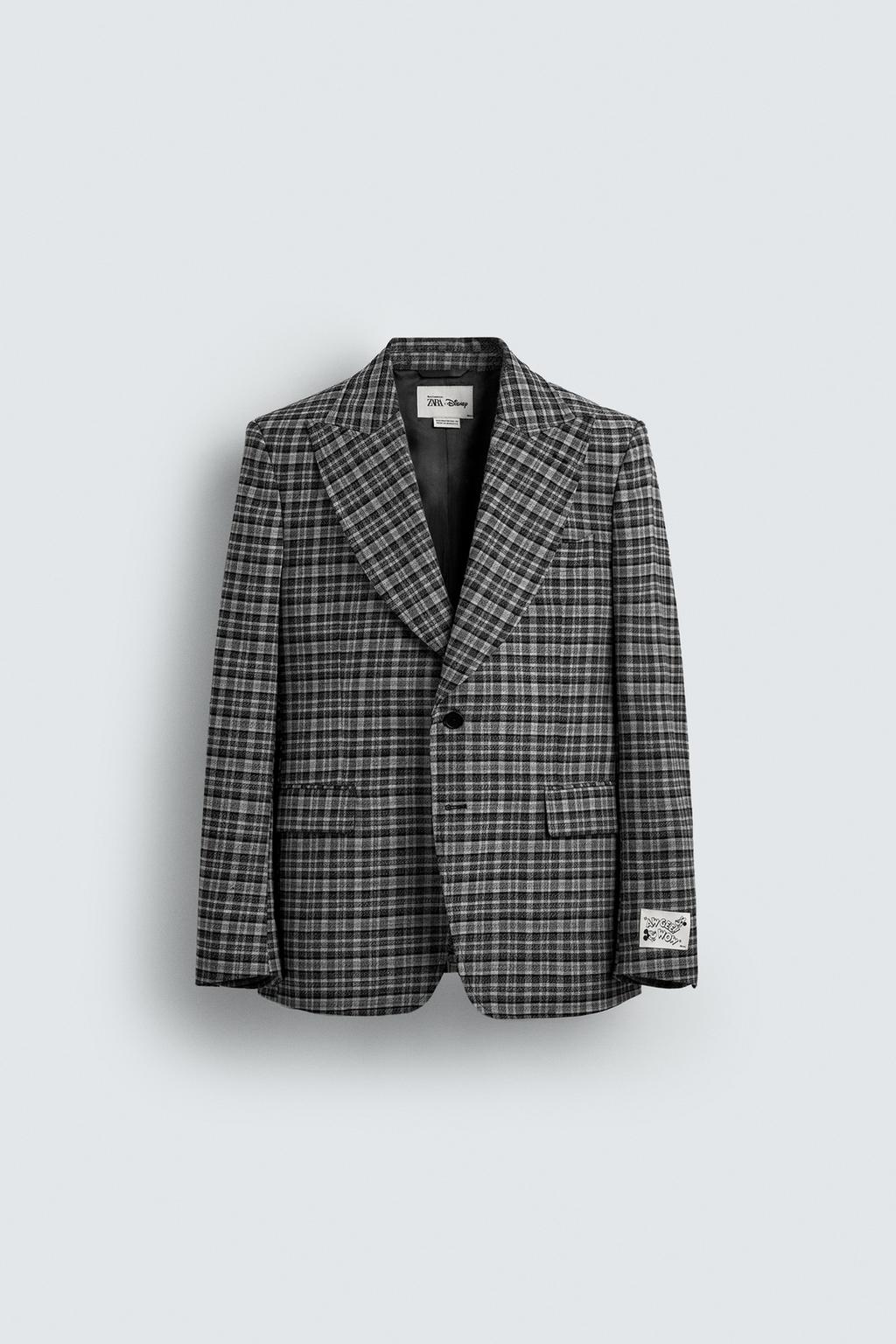 КЛЕТЧАТЫЙ КОСТЮМНЫЙ БЛЕЙЗЕР HARRY LAMBERT FOR ZARA X DISNEY