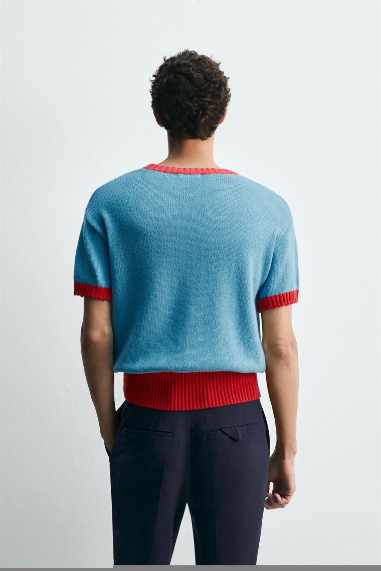 ТРИКОТАЖНАЯ ФУТБОЛКА С КОНТРАСТНОЙ ОТДЕЛКОЙ HARRY LAMBERT FOR ZARA X DISNEY