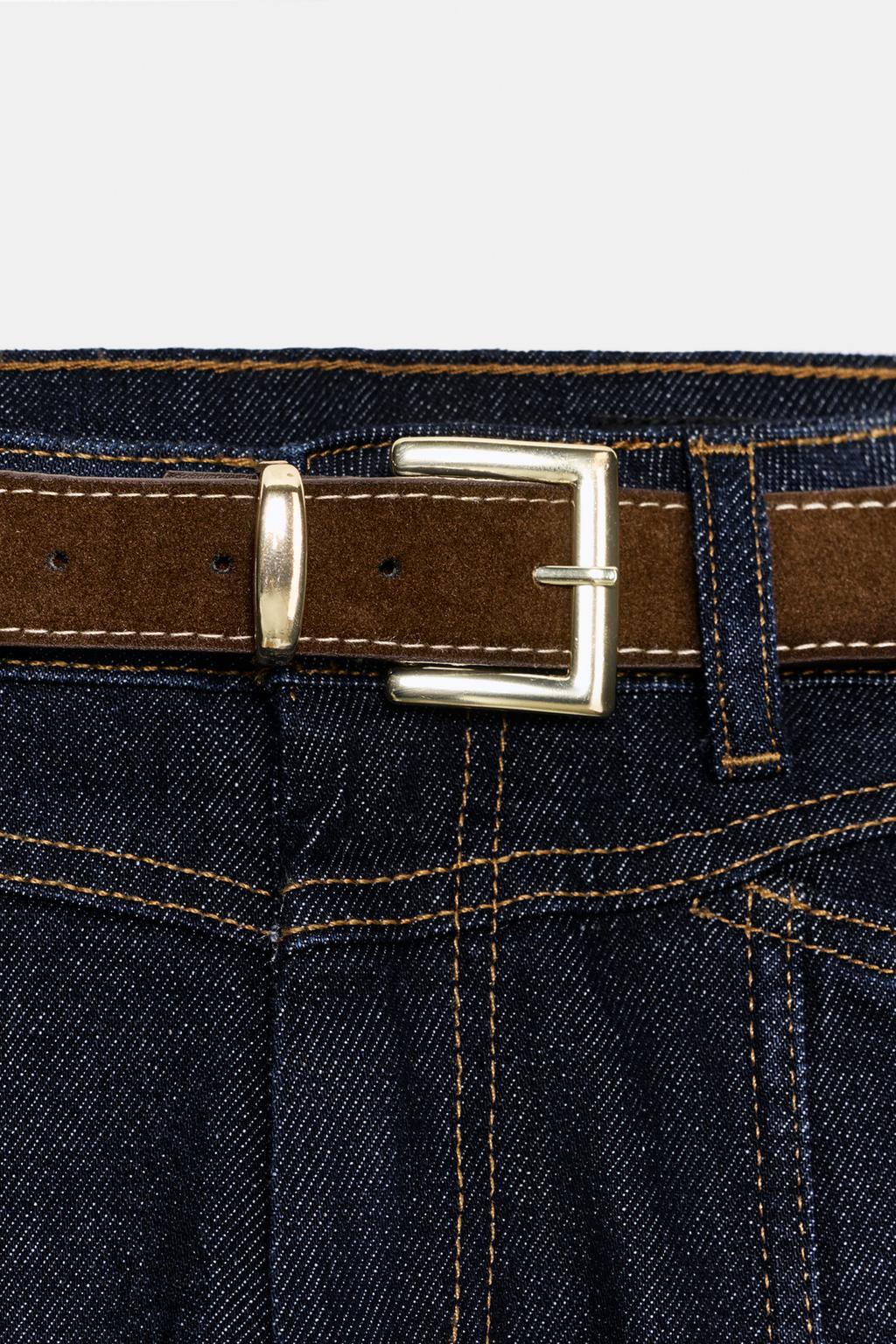 ДЖИНСЫ STRAIGHT SLIM СО СРЕДНЕЙ ПОСАДКОЙ И РЕМНЕМ Z1975