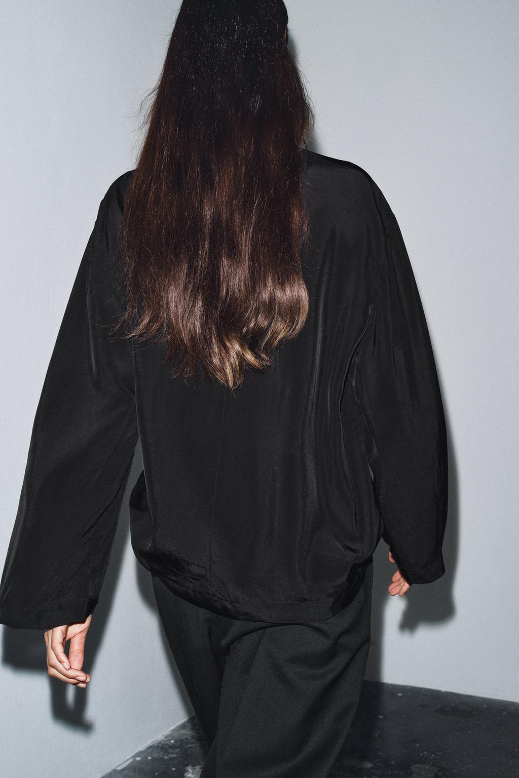 БЛУЗА ИЗ СТРУЯЩЕЙСЯ ТКАНИ — ZW COLLECTION