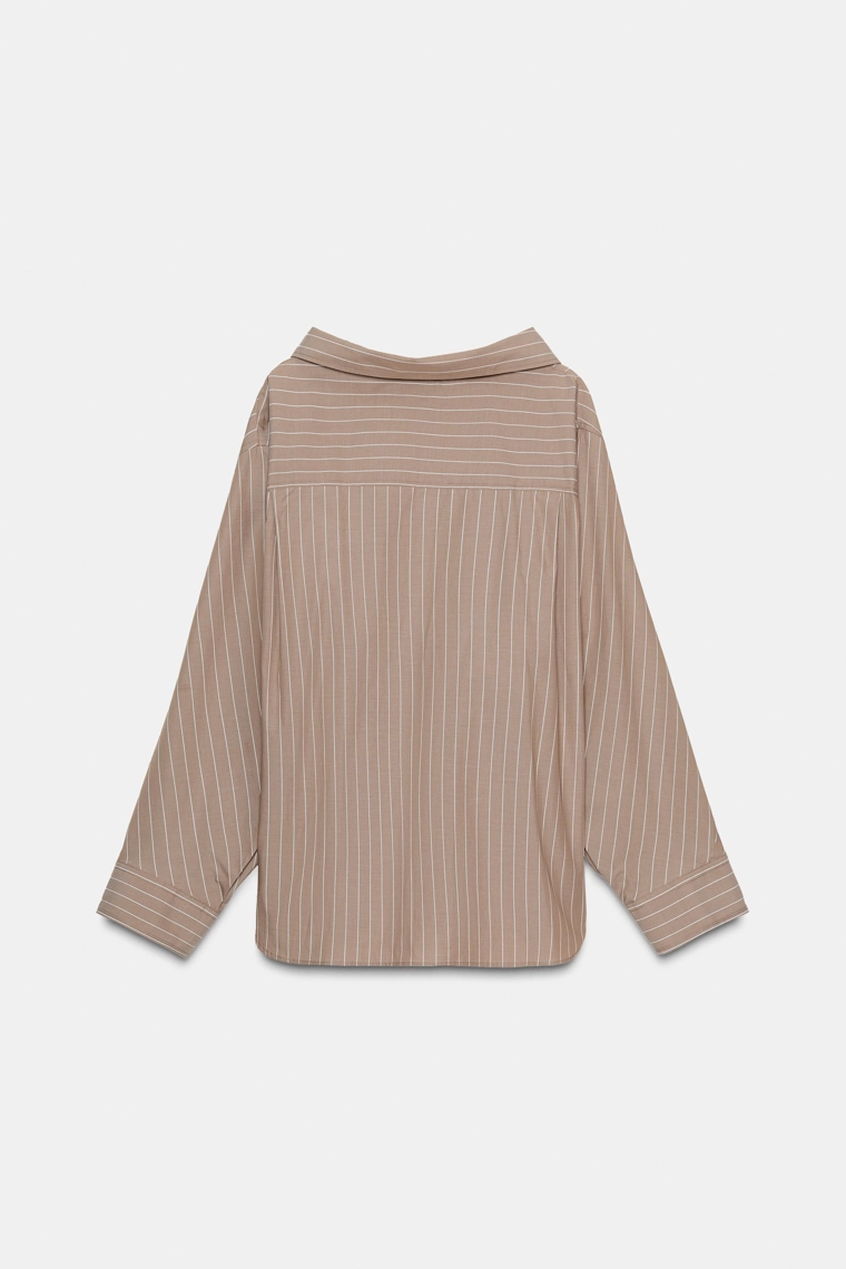 Платье в бежевых и электрических тонах