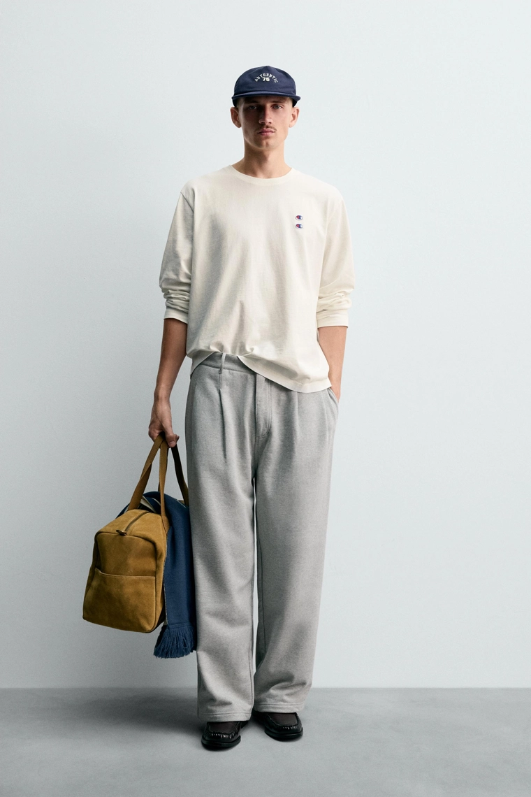 ФУТБОЛКА С ДЛИННЫМИ РУКАВАМИ И НАШИВКАМИ CHAMPION ® X ZARA