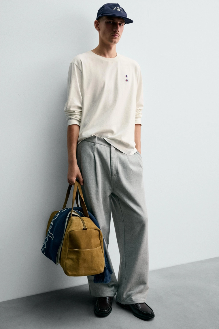 ФУТБОЛКА С ДЛИННЫМИ РУКАВАМИ И НАШИВКАМИ CHAMPION ® X ZARA