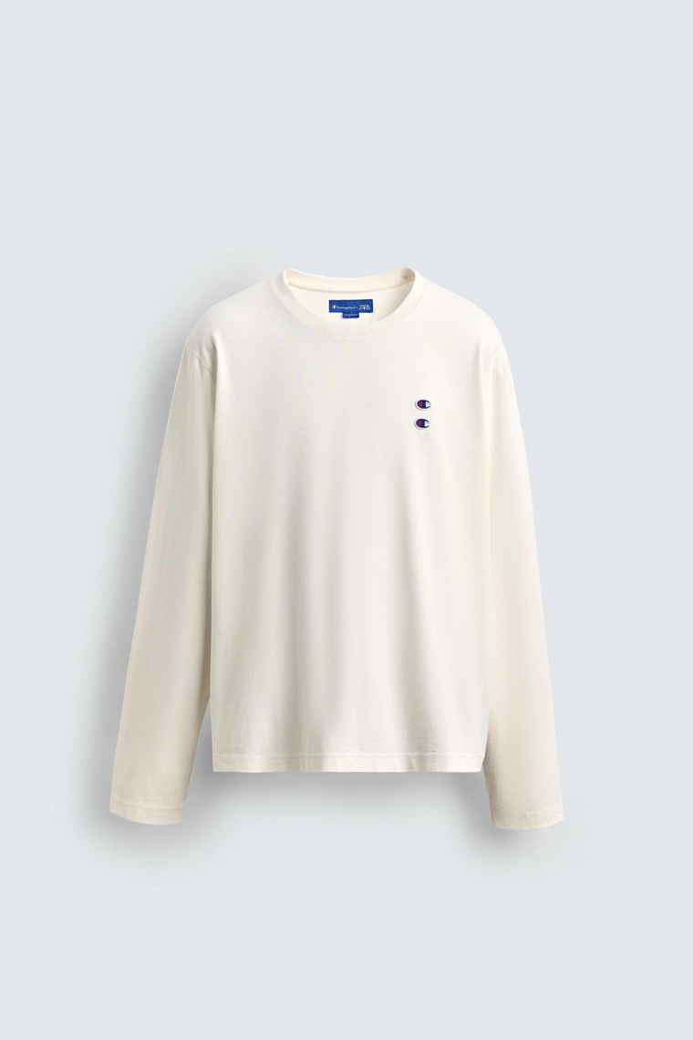 ФУТБОЛКА С ДЛИННЫМИ РУКАВАМИ И НАШИВКАМИ CHAMPION ® X ZARA